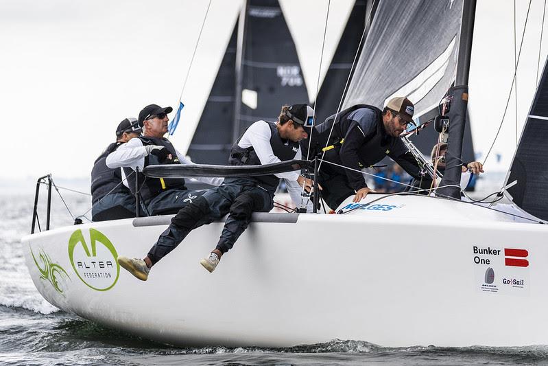 ALTEA ITA722 of Andrea Racchelli with Enzo Bonini, Michele Gregoratto, Cliodhna Conolly and Andrea Serpi wins the first race of Day Four - Melges 24 World Championship 2023 - Middelfart, Denmark - photo © Mick Knive Anderson