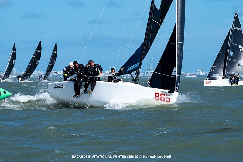 Melges 24:'Bombarda' powers through to victory - 2023 Bacardi Winter Series Event 1 photo copyright Hannah Lee Noll taken at Shake-A-Leg Miami and featuring the Melges 24 class