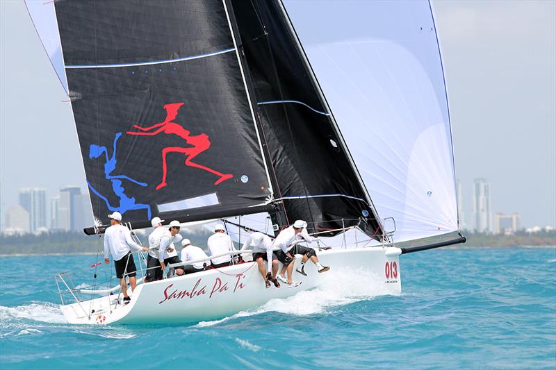 John Kilroy's Samba Pa Ti on day 1 of the 2014 Melges 32 Miami Spring Challenge photo copyright JOY / International Melges 32 Class Association taken at Coconut Grove Sailing Club and featuring the Melges 32 class