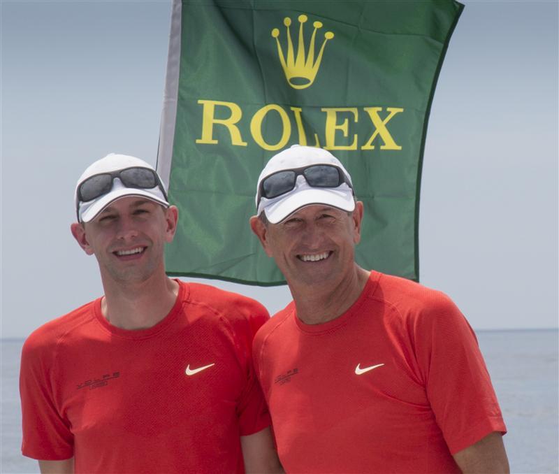 Father and son duo, Dick and Ryan DeVos, sailed Volpe in the Melges 32 Class at the New York Yacht Club 160th Annual Regatta presented by Rolex photo copyright Daniel Forster / Rolex taken at New York Yacht Club and featuring the Melges 32 class