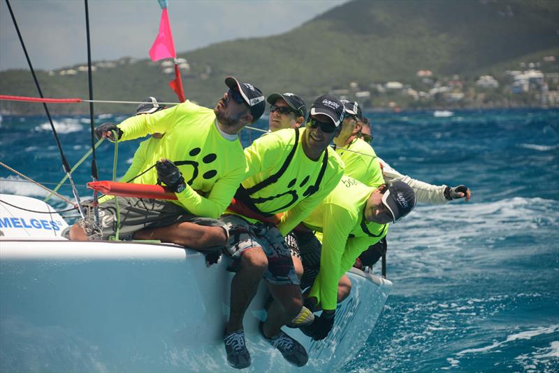 Puerto Rico's Sergio Sagramoso's Melges 32 leads on day 2 of the 42nd St. Thomas International Regatta photo copyright STIR / Dean Barnes taken at St. Thomas Yacht Club and featuring the Melges 32 class