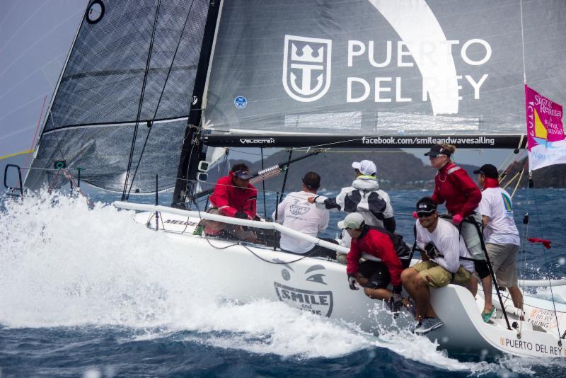 Jaime Torres' Puerto Rican Melges 32, Smile and Wave on day 1 of the BVI Spring Regatta - photo © Luke Pelican / BVI Spring Regatta