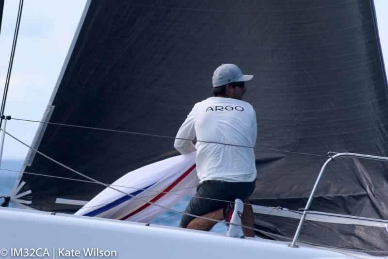 Reigning Melges 32 National Champion Jason Carroll's Argo surges into the lead on day 2 of the Melges 32 Nationals at Sail Newport photo copyright Kate Wilson / IM32CA taken at Sail Newport and featuring the Melges 32 class