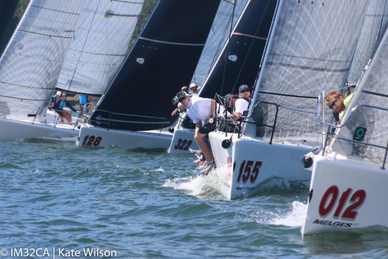 Fleet start at the Melges 32 Nationals at Sail Newport photo copyright Kate Wilson / IM32CA taken at Sail Newport and featuring the Melges 32 class