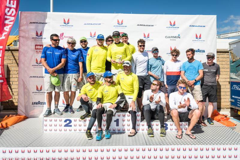 2017 Melges 32 World League in Scarlino prize giving photo copyright Melges World League / Barracuda Communication taken at Club Nautico Scarlino and featuring the Melges 32 class