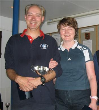 Paul Seamen and Eileen Barry with the Southcott Cup