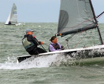 Racing on the final day of the Shepherd Neame Merlin Rocket nationals