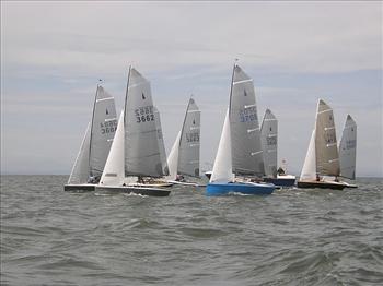 Racing was mixed with a beach party on the sandbanks