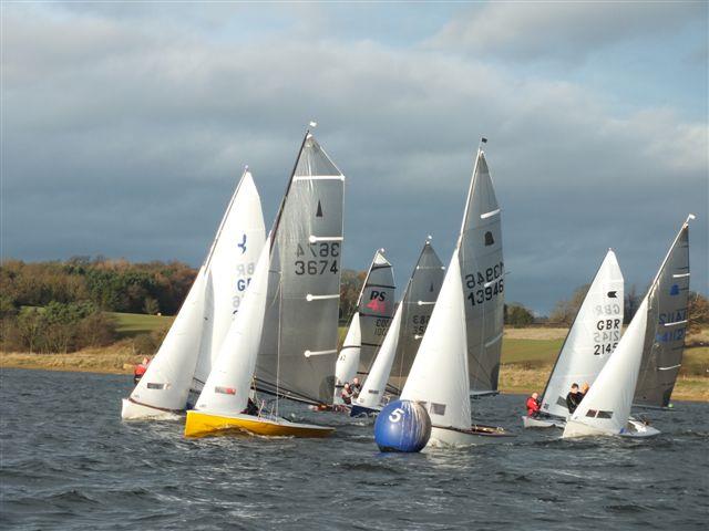The mixed fleet on day 2 of the Blithfield Barrel Series photo copyright Don Stokes taken at Blithfield Sailing Club and featuring the Merlin Rocket class