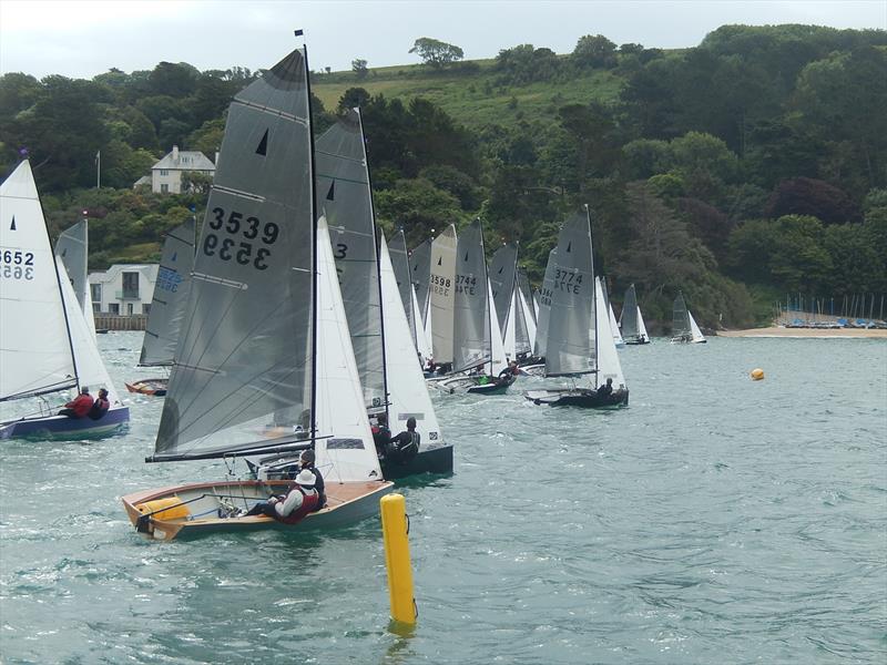 Racing starts on day 2 in Sharps Doom Bar Merlin Week at Salcombe photo copyright Malcolm Mackley taken at Salcombe Yacht Club and featuring the Merlin Rocket class