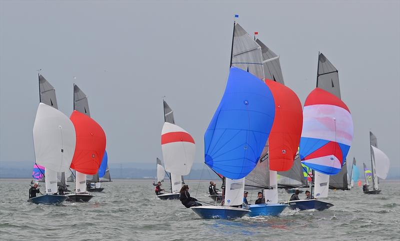 Day 1 of the Selden Merlin Rocket Nationals at Whitstable photo copyright Alex Cheshire taken at Whitstable Yacht Club and featuring the Merlin Rocket class