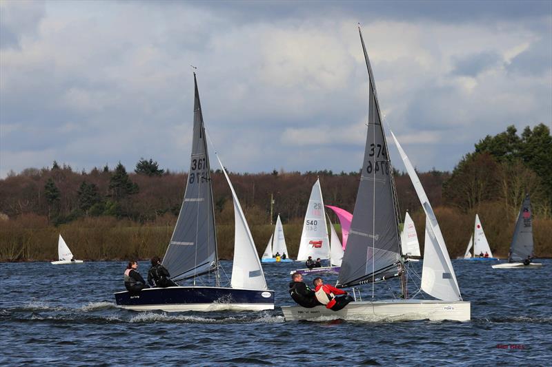 Close racing rockets on day 7 of the Fox's Marine & Country Alton Water Frostbite Series - photo © Tim Bees