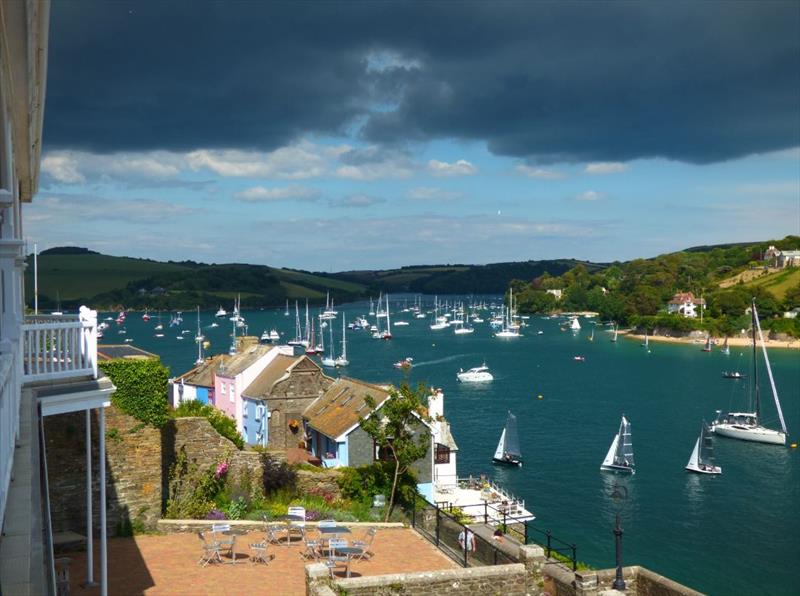 The view from Salcombe Yacht Club photo copyright Graham Cranford-Smith taken at Salcombe Yacht Club and featuring the Merlin Rocket class