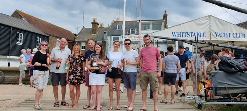 Craftinsure Merlin Rocket Silver Tiller Round 1 at Whitstable - all the winners photo copyright Huw Reynolds taken at Whitstable Yacht Club and featuring the Merlin Rocket class