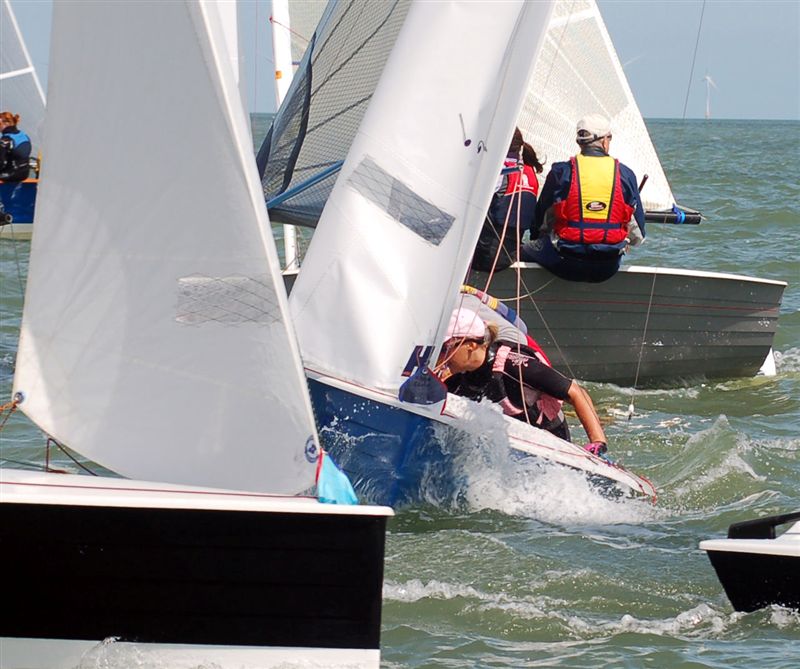 Racing on the final day of the Shepherd Neame Merlin Rocket nationals