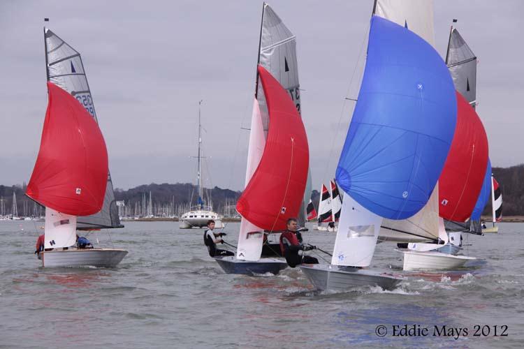 50th Anniversary Warming Pan day 1 photo copyright Eddie Mays / www.eddiemays.com taken at Hamble River Sailing Club and featuring the Merlin Rocket class