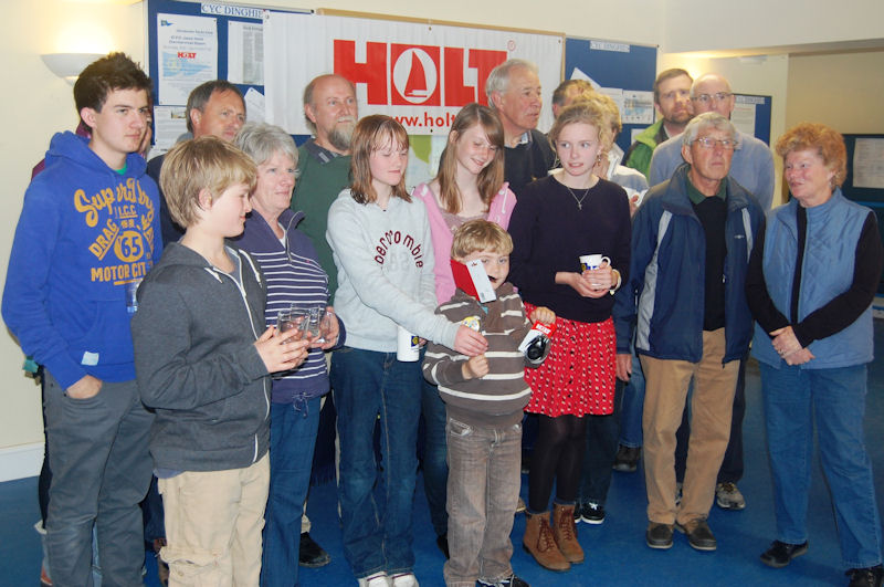 Prizewiners at the Holt Celebration weekend with Sue Holt (on right) who presented the prizes photo copyright Dougal Henshall taken at Chichester Yacht Club and featuring the Merlin Rocket class