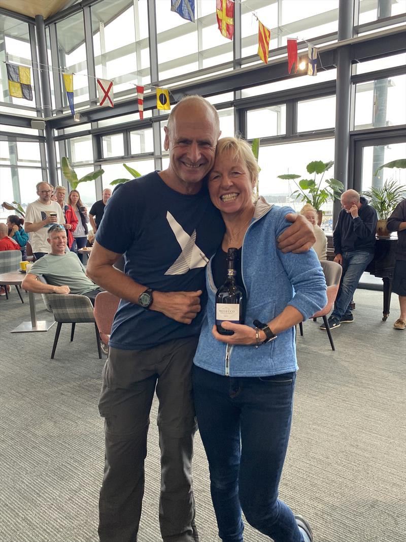 Mike and Jane Clavert finish second in the Merlin Rocket Craftinsure Silver Tiller at Parkstone photo copyright Louisa Archer taken at Parkstone Yacht Club and featuring the Merlin Rocket class