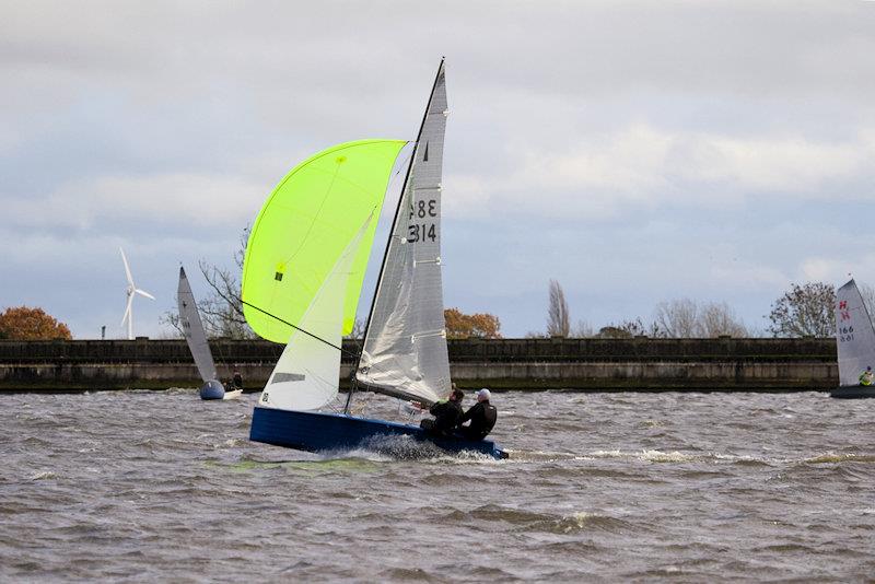 Andy Davis and Chris White in the Blithfield Barrel week 1 photo copyright Alastair Reid taken at Blithfield Sailing Club and featuring the Merlin Rocket class
