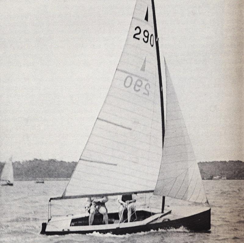 Ian Proctor and Cliff Norbury winning the 1952 Merlin Rocket Championship, sailing a boat with a metal mast! photo copyright Norbury/Proctor Family taken at  and featuring the Merlin Rocket class