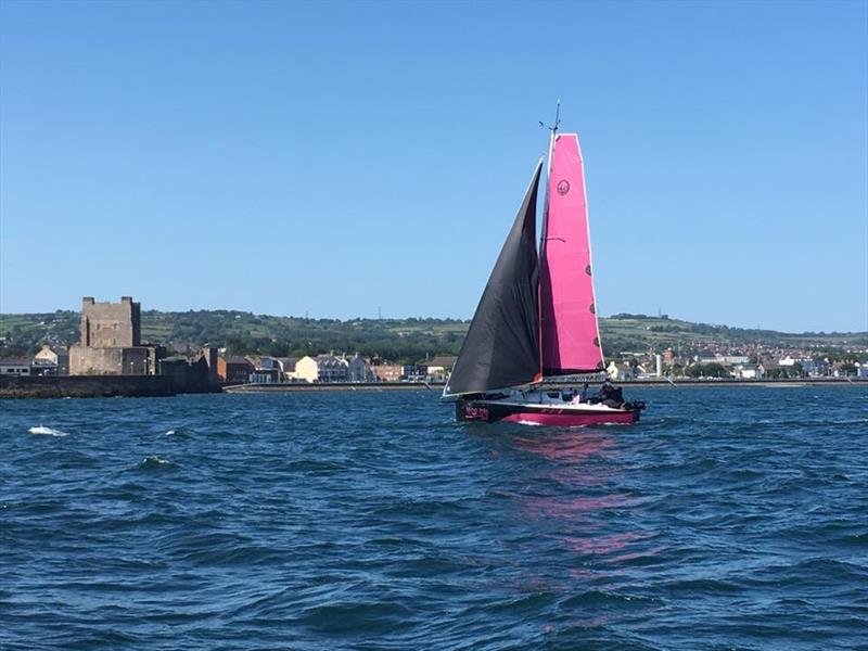 Natasha Lambert sails into Carrickfergus photo copyright Miss Isle taken at  and featuring the Mini Transat class