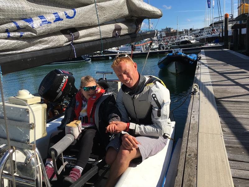 Natasha Lambert and her team give two disabled 10 year olds their first sailing experience photo copyright Miss Isle taken at  and featuring the Mini Transat class