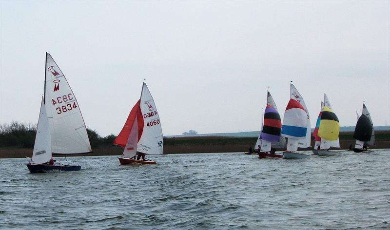 Close racing with Jon Willars (3834) just in front of Dave Butler during the Welton Miracle Open photo copyright John Banks taken at Welton Sailing Club and featuring the Miracle class
