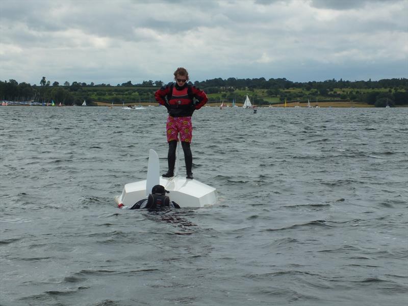 Strong winds on day 6 of the Miracle Nationals 2021 at Rutland photo copyright Jaq Donaldson taken at Rutland Sailing Club and featuring the Miracle class