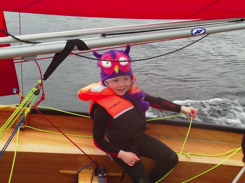 The youngest competitor at the open, Lily Smith aged 4, sailing with her Dad, Commodore of Bass SC Andy Smith photo copyright Robin Dawson taken at Bassenthwaite Sailing Club and featuring the Mirror class