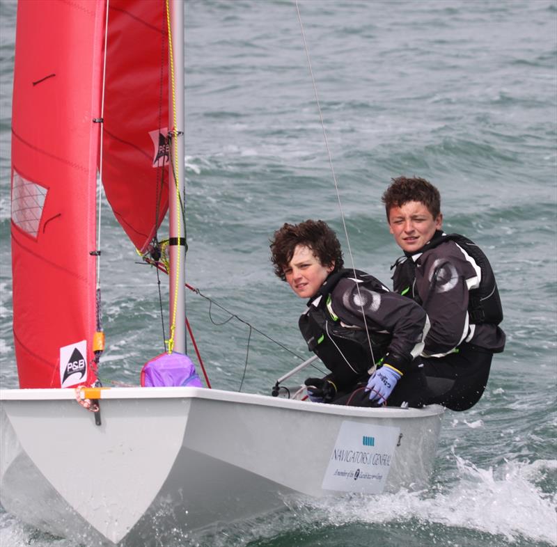 Ollie & Archie Hawkins during the Mirror Open at Restronguet photo copyright Bam Bam Photography taken at Restronguet Sailing Club and featuring the Mirror class