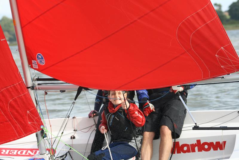 Having fun during the Bart's Bash race at Waldringfield photo copyright Alexis Smith taken at Waldringfield Sailing Club and featuring the Mirror class