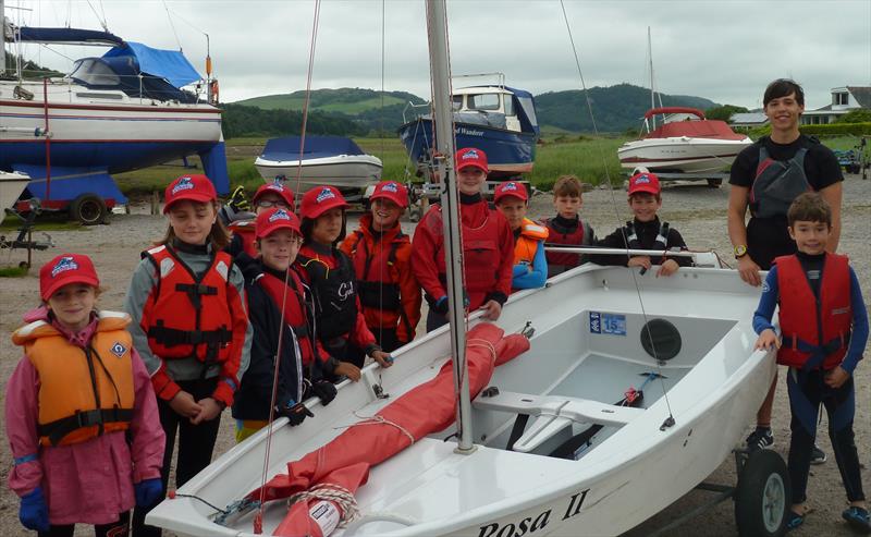 Rhys Williams and the Kepis Rouge squad at Solway YC 60th Anniversary Cadet Week photo copyright Imo Holland taken at Solway Yacht Club and featuring the Mirror class