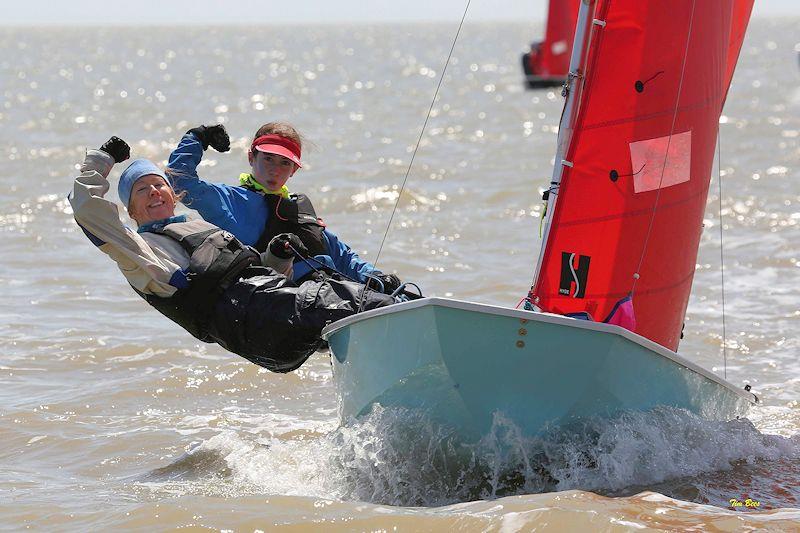 Top U15 Helm Poppy Armstrong with mum Natasha - Mirror UK National Championships at Brightlingsea photo copyright Tim Bees taken at Brightlingsea Sailing Club and featuring the Mirror class