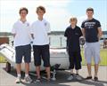 (l to r) Parkstone YC's successful RIB coxswains ' Harrison Faull, Charlie Martin and Ben Edwards (right), with Dean Russell from Tamar River SC © 'Jack' Russell