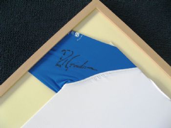 Bid for Olympic gold medallist, Paul Goodison’s framed sailing rash vest in a charity auction