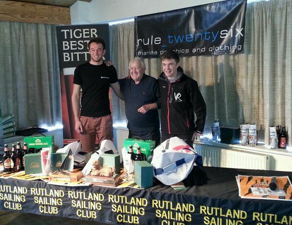 John Merricks Tiger Trophy winners with Dennis Merricks photo copyright JMST taken at Rutland Sailing Club