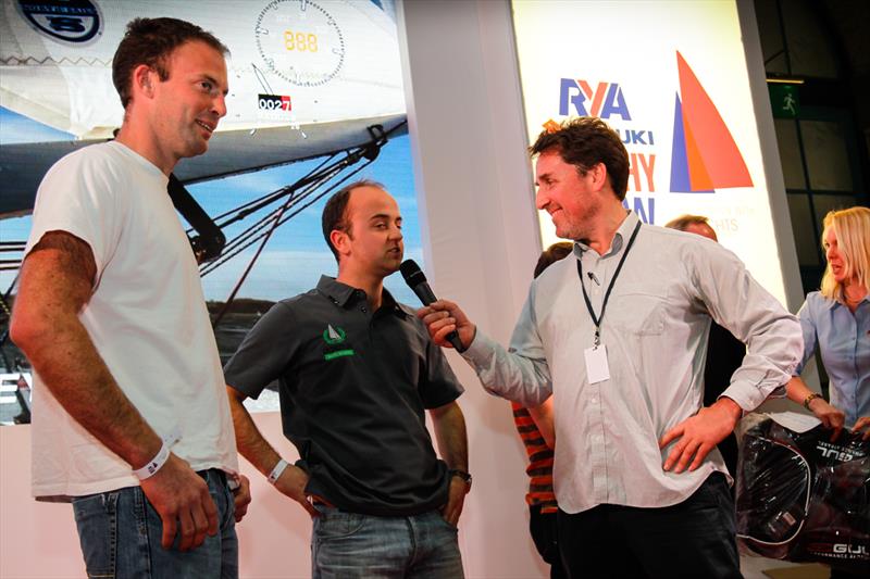 Nathan Batchelor, Sam Pascoe & Andy Rice during the GJW Direct SailJuice Winter Series prize giving - photo © Paul Wyeth / RYA