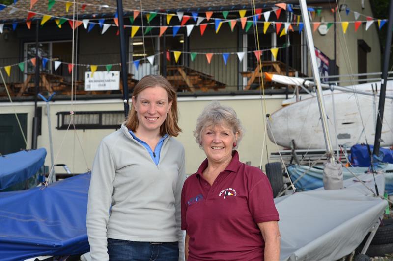 Tracey Crouch MP was welcomed to Wilsonian SC by the club Commodore, Christine Godber photo copyright RYA taken at Wilsonian Sailing Club