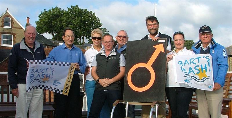 The ISC Race team holding the Bart's Bash racing mark symbol (round to Port!) - photo © Chris Thomas