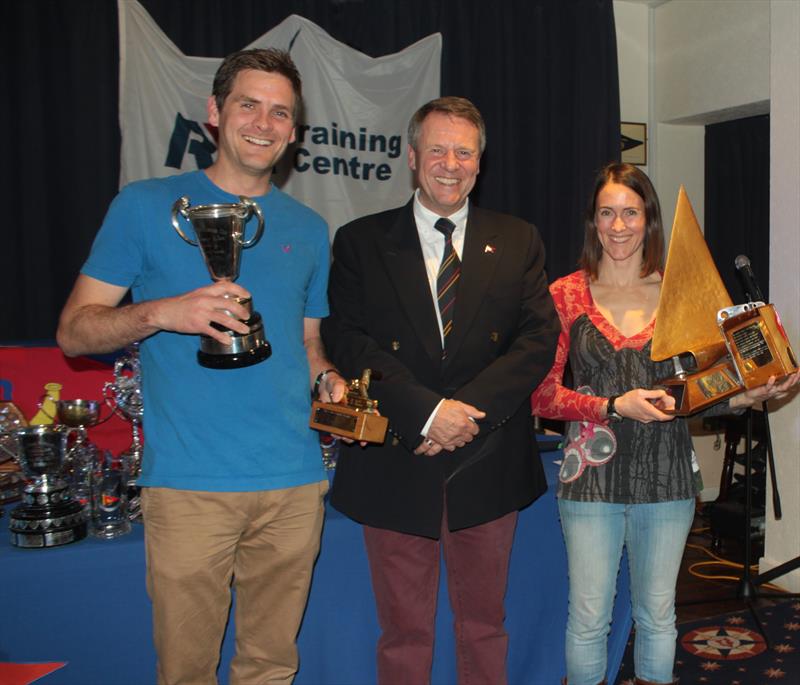 Paul Kameen, David Taylor (Commodore) & Laura Kameen during the West Kirby Sailing Club prize giving photo copyright Alan Jenkins taken at West Kirby Sailing Club