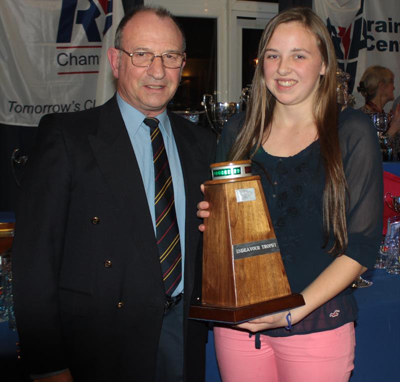 Peter Williams & Octavia Owen during the West Kirby Sailing Club prize giving photo copyright Alan Jenkins taken at West Kirby Sailing Club