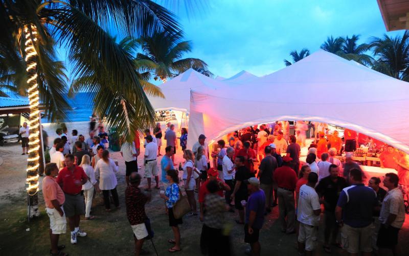 Participants enjoy the BVI Sailing Festival Welcome Party in the Race Village on the beach at Nanny Cay photo copyright Todd vanSickle / BVI Spring Regatta & Sailing Festival taken at Royal BVI Yacht Club