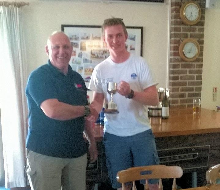 Toby Freeland wins the youth trophy in the Man of Kent 2015 photo copyright Julia Freeland taken at Downs Sailing Club