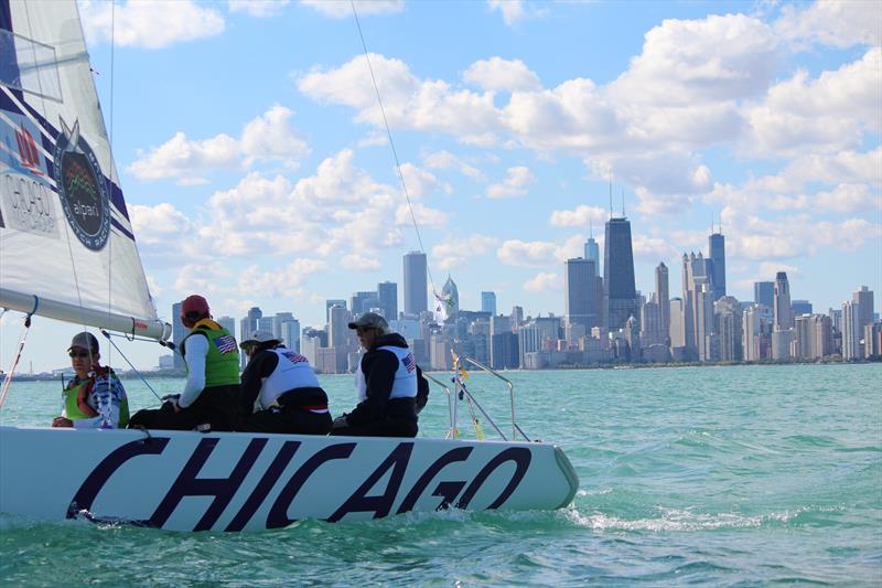 Howard Hughes (USA) at the Blind Sailing World Championship photo copyright Chicago Yacht Club taken at Chicago Yacht Club