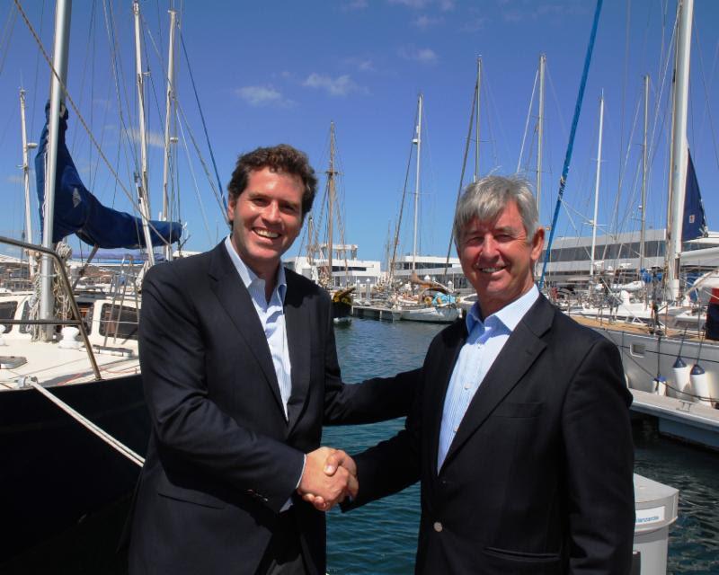 Calero Marinas, committed to hosting the RORC Transatlantic Race for the next three years. José Juan Calero, Managing Director for Calero Marinas and RORC Chief Executive, Eddie Warden Owen photo copyright RORC taken at Royal Ocean Racing Club