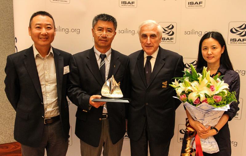 ISAF President Carlo Croce, ISAF Vice President Quanhai Li with conference organisers photo copyright Daniel Smith taken at 