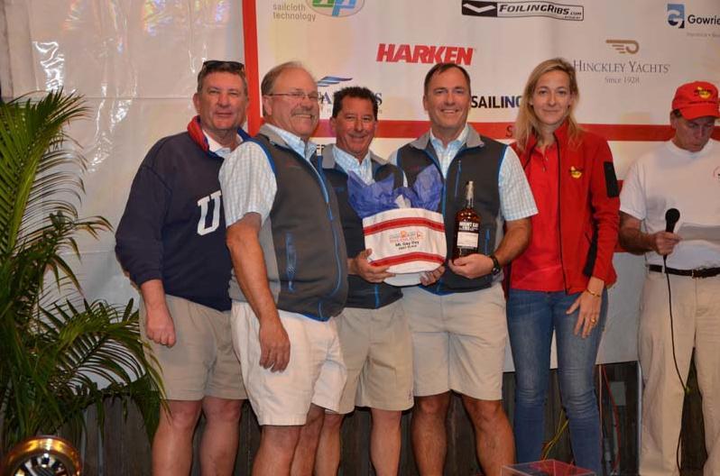 Robin Team and crew honored yesterday with a Mt Gay Rum Award at Quantum Key West Race Week 2016 photo copyright Sara Proctor / Quantum Key West taken at Storm Trysail Club