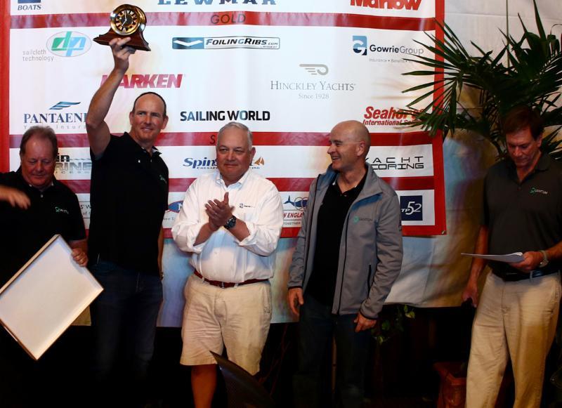 Doug DeVos accepts the Outstanding Contribution to Sailing Award at Quantum Key West Race Week 2016 photo copyright Max Ranchi / Quantum Key West taken at Storm Trysail Club