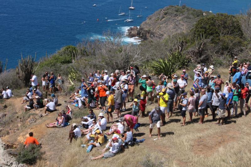 Hundreds of spectators watched the start of the RORC Caribbean 600 photo copyright RORC / Tim Wright taken at Antigua Yacht Club