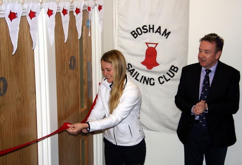 Sarah Ayton opens the new £ 125,000 facilities at Bosham Sailing Club photo copyright Nicky Chapple taken at Bosham Sailing Club